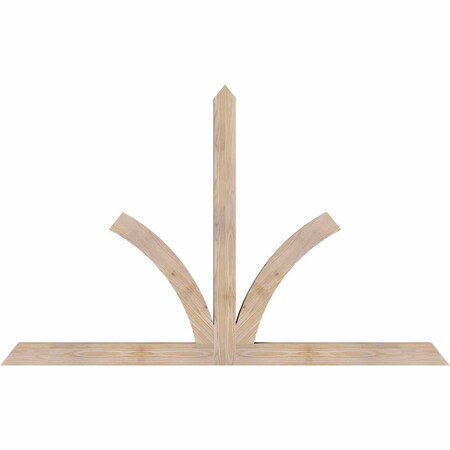 Ekena Millwork Richland Smooth Timber Gable Bracket, Douglas Fir, 72"W x 45"H x 3 1/2"D x 3 1/2"F, 15/12 Pitch GBW072X45X0404RIC00SDF